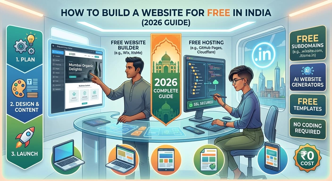 How to Build a Website for Free in India (2026 Guide) | CODO AI Innovations